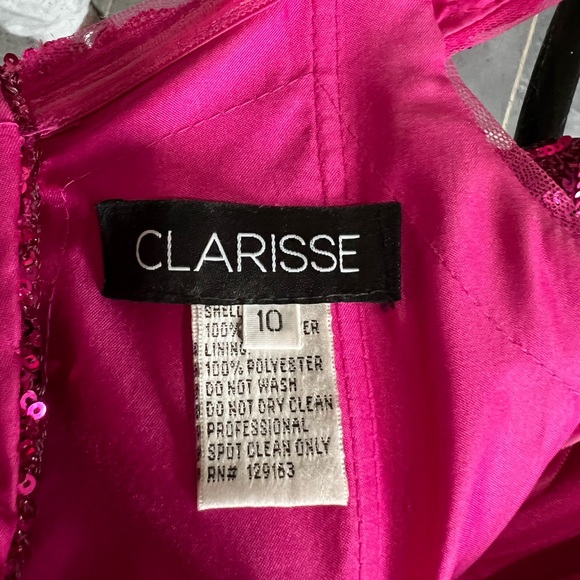 Clarisse Fuchsia Sequin Prom Dress - Picture 6 of 15